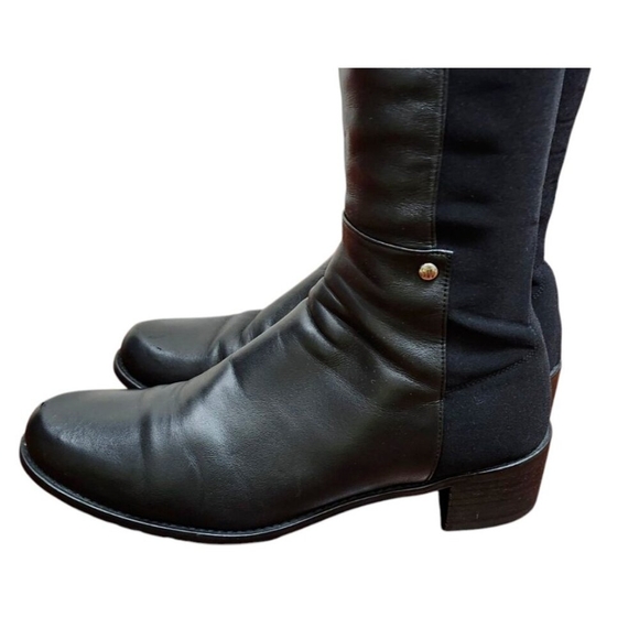 STUART WEITZMAN Leather Knee High Black Riding Boots Size 8 - Picture 8 of 15